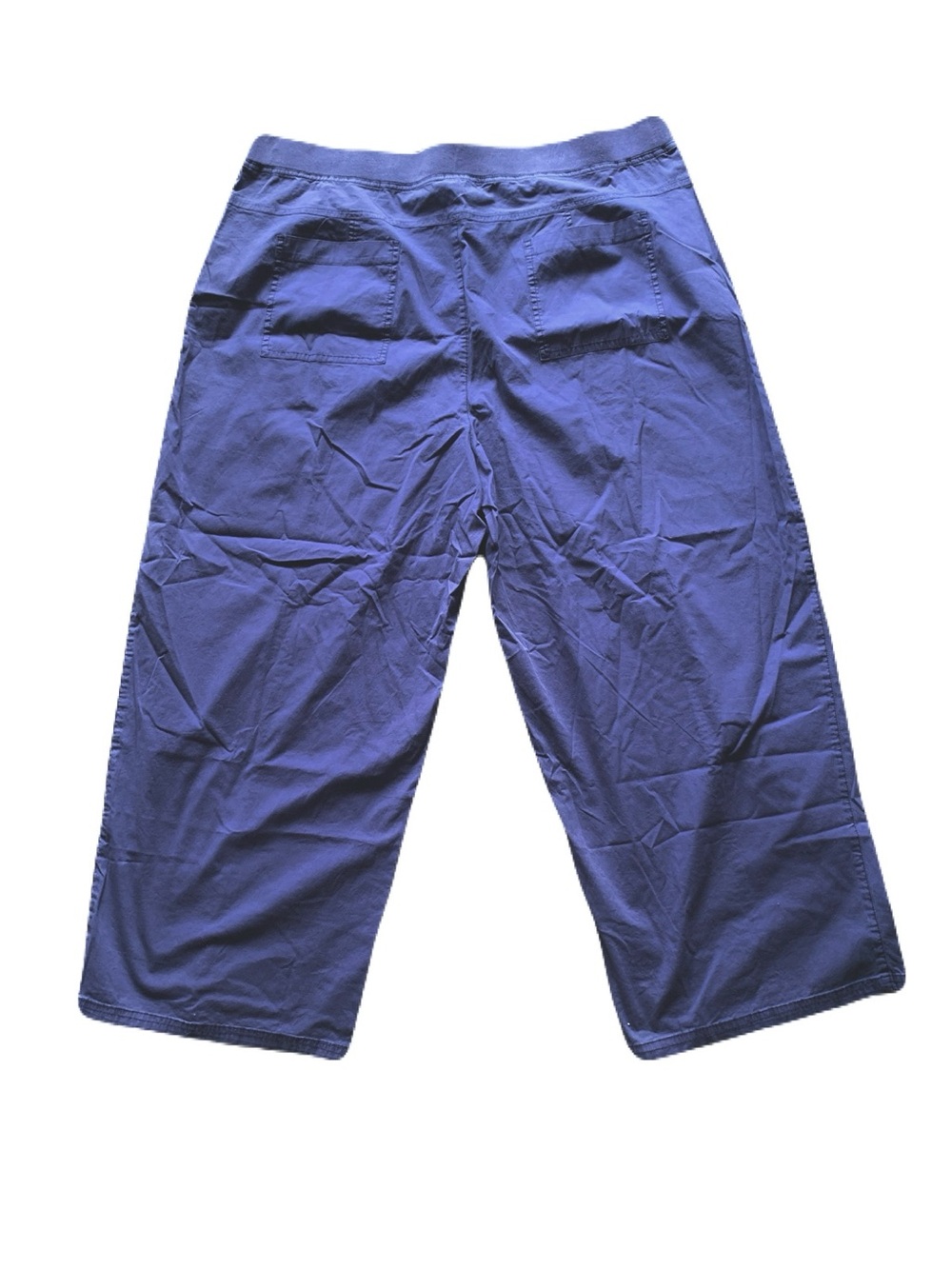 NWT Escape Habitat Clothes Womens XXL Navy Cottton Blend Wide Leg Pull On Pants